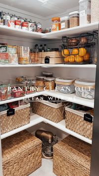 Pantry Clean Out ✨ comment “PANTRY” for the links Anyone else desperately need to clean out their pantry? How does this happen?! . . . . . #cleanwithme #organizewithme #pantryorganization #kitchenorganization #homekeeping #homeorganizing #homeorganizationtips #homehacks