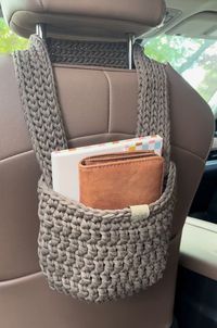 How to Crochet a Car Basket, Crochet Pattern PDF, Crochet Car Decor, Car Accesorie Boho, Car Basket Crochet Pattern, Hanging Car Decor, DIY - Etsy