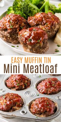 These Mini Meatloaf are so yummy! Simple to make but they bake in half the time that a regular meatloaf would.