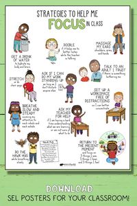 Teachers, School Counselors and Parents! This Social Emotional Learning Poster Bundle contains 10 unique SEL posters that are perfect for your classroom, school counseling office, school bulletin boards, or even home! Each poster offers visual supports to remind students of ways to practice self-regulation, coping tools, positive self-talk, growth mindset, conflict resolution, mindfulness, and more.