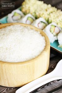 Sushi Rice is super easy to make at home! With just FOUR simple ingredients, the possibilities with this scrumptious Sushi Rice recipe are endless!