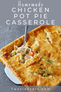 Chicken Pot Pie Casserole | Easy Bake Pot Pie Recipe