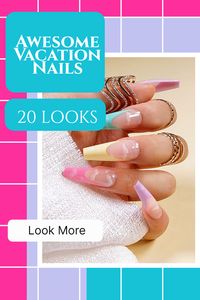 Embrace vacation vibes with short nail designs inspired by the beach & tropical aesthetics. Capture Mexico's beauty through vibrant nail art. Think palm trees, seashells, colorful sunsets, and tropical flowers. These nail ideas are perfect for shorter nails, reflecting the spirit of summer nail designs in 2023 and spring nail ideas. Let your nails radiate the joy and beauty of a tropical getaway, sporting captivating beach and tropical designs that perfectly complement your vacation look.