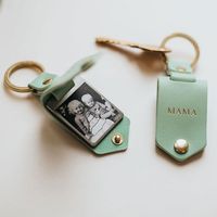 Mother's Day personalized gifts for grandmothers: Photo keychain at Create Gift Love. Click to get 14 gifts ideas for your grandmothers this Mother's Day from Cool Mom Picks #gifts #grandmothergifts #mothersday