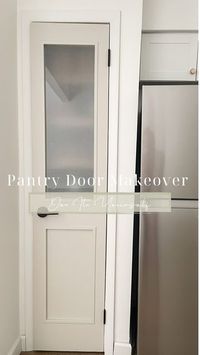 Erika | Home Decor + DIY on Instagram: "I cannot believe we were able to pull off this pantry door makeover for just under $150! Also cannot believe how much it costs to order a custom door in general 😳 The process of transforming our old door was fairly easy and can be accomplished in a weekend 🙌🏼 Is this something you’d be willing to tackle? The entire project is saved to a story highlight titled “Pantry Door” and more details can be found in a blog post linked in my bio! #pantrydoor #pant