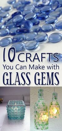 I love these diy candle holders! Here's a list of easy projects you can make with glass gems.