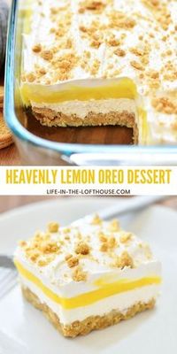 Heavenly Oreo Lemon Dessert is an incredible no-bake dessert. It’s sweet, creamy and has the perfect hint of refreshing lemon flavor!