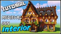 How To Build A Medieval Inn Interior | Minecraft Tutorial - YouTube