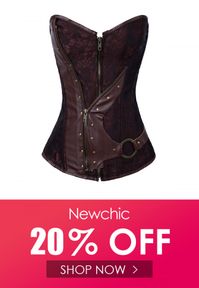 Amazing Women Sexy Brocade Steampunk Zipper Corset Waist Shaper Bustiers Corselet with £32.33,and 14 days return or refund guarantee protect to us. --Newchic corset | corsets | corset tops | bustier | black corset outfit | corset outfit black girl