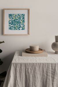 A signed and numbered Giclée print from the original 'Climbing Vine' design by Annika Reed Studio. Botanical print  is an archival limited edition print taken from her original woodblock print. It will certainly bring a calming influence on any interior. Available in 2 sizes and 3 colourways. Pink vine print also in green and white. #artprint #botanicaldrawing #print #interiors #wallart