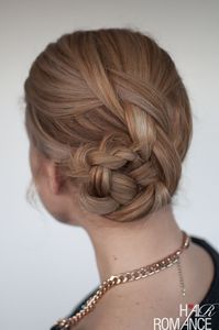 Easy braided bun hairstyle tutorial