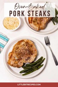 For a simple dinner, try baked pork steaks in the oven. It is so easy to prepare, and the meat comes out so juicy and flavorful every time.