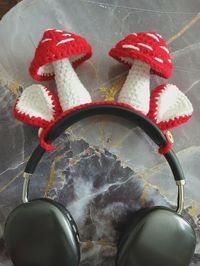 Each design is specially crafted to fit your uniquely shaped headgear! This originally designed crocheted item will add more personality to your headphones and is 100% handmade!