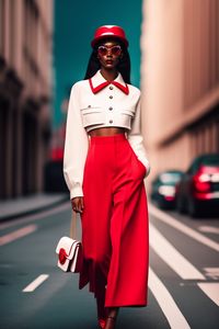 Lexica - Meaningful surreal tumblr amateur balenciaga's street fashion photoshoot of a beautiful 3d girl, interesting poses, photorealistic, red and ...