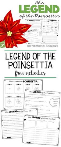 I love reading The Legend of the Poinsettia during Christmas time! Here are some free comprehension sheets and activities to go with the book!