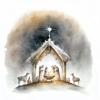 Dieses kunstvolle Gemälde erzählt die zeitlose Geschichte der Geburt Christi auf eine abstrakte und inspirierende Weise. Nach Ihrem Kauf erhalten Sie sofortigen Zugang zu einem hochauflösenden 8k-Download des Gemäldes. Mit 300 DPI können Sie dieses Bild in einer maximalen Größe von 27,9 x 21,0 Zoll (70,9 x 53,3 cm) drucken, um alle Details und Farben zu bewahren. Sie können es nach eigenen Wünschen zuschneiden. Zusätzlich zum 8k-Download bieten wir vorgefertigte Größen an, um Ihren Bedürfnissen gerecht zu werden:   - A2 (42,0 x 59,4 cm / 16,5 x 23,4 Zoll)   - A3 (29,7 x 42,0 cm / 11,7 x 16,5 Zoll)   - A4 (21,0 x 29,7 cm / 8,3 x 11,7 Zoll) Als besonderes Geschenk bieten wir auch druckbare Weihnachtskarten in drei verschiedenen Sprachen an: Deutsch, Englisch und Spanisch. Diese Karten sind l