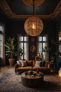 Step into the world of stunning dark Boho living room ideas, where everyday interior designer magic transforms your space into a cozy and chic oasis. Descover more  ...    #Fall #Decor #ad #Inspiration #thanksgiving #Autumn  Bohemian living room decor, Modern boho living room, Dark boho furniture, Boho chic interior design, Eclectic bohemian style