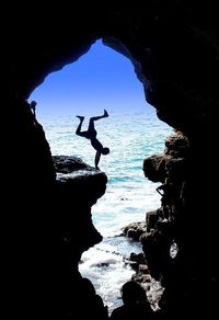 Yoga at Hercules Cave, near Tangiers, Morocco.