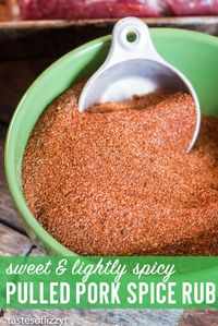 A smoky, sweet & spicy pulled pork rub that is perfect for smoking pork! You can also use this homemade spice blend for slow cooker pulled pork and other grilled meats