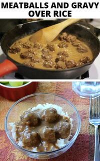 Meatballs and Gravy over Rice is a main meal recipe that the whole family will love!