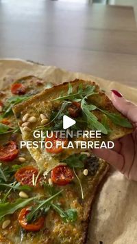 Casa de Sante on Instagram: "You need to try this 😍

This gluten-free quinoa flatbread provides you with 27g of protein and almost 8g fiber. It’s a great vegetarian protein option for 678kcal per serving.

RECIPE for 2 servings:
1 cup (200g) quinoa
1 cup hot water
additional 1/4 cup water to blend
salt

toppings:
cherry tomatoes
5oz (125g) any low FODMAP cheese
1.5 tbsps homemade pesto (low FODMAP pesto recipe coming this week on our page!)
1 tbsp (10g) pine nuts
arugula

let the quinoa soak for 15 minutes in hot water.
Blend the quinoa with additional 1/4 cup water, add a pinch of salt.
Spread the mixture on a baking tray and top with the toppings of your choice.
Bake your flatbread for approx. 20-25 minutes in the oven at 175 C / 350 F until slightly golden brown.

Enjoy!

Nutritional f