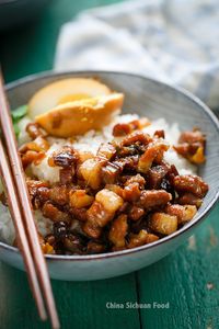 lu rou fan-Taiwanese braised pork over rice