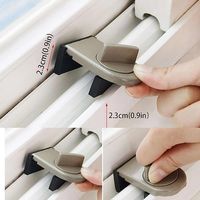 1pc Aluminum Alloy Sliding Door & Window Lock, With Anti-pinch, Anti-theft, Anti-fall Function & Safety Lock 2024 - $4.99