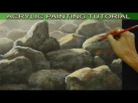 Acrylic Painting Tutorial on How to Paint Basic Rocks on Sunlight Easy for Beginners by JM Lisondra - YouTube