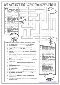 Weather Vocabulary - English ESL Worksheets