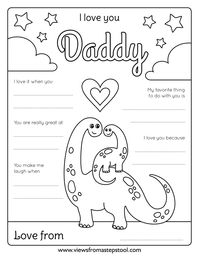 I Love Dad Coloring Page - Free Printable - Views From a Step Stool