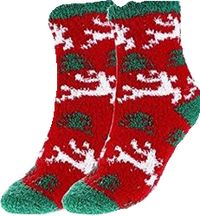 Women Christmas Fuzzy Socks, Fluffy Socks,Winter Warm Cozy Striped Socks, Crew Socks,Adult Home Slipper Socks,6 Pairs - Walmart.com