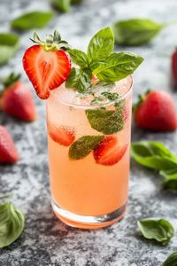 This Strawberry Basil Spritzer is the perfect summer beverage! It's a delightful mix of sweet strawberries and fresh basil, creating a refreshing drink ideal for warm weather. Perfect for parties, picnics, or just relaxing on a sunny day, this spritzer balances flavors and is incredibly easy to make. Combine fresh strawberries, fragrant basil, bubbly soda, and a touch of lime for a thirst-quenching treat that everyone will love. Explore how this light drink can brighten your gathering and impress your guests.