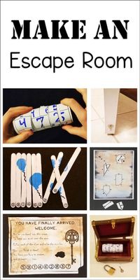 Use simple materials to make an escape room. FREE printables included to help you set up your room quickly and easily.