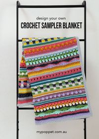 Design your own Crochet Sampler Blanket | My Poppet Makes