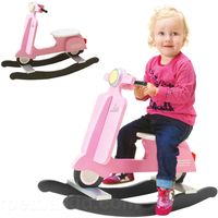 ROCKING WOOD SCOOTER - PINK