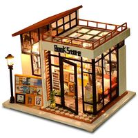 Book Store DIY Dollhouse 3D Miniature Bookshop - A fully self-constructed diy miniature kit , that created by you, and only you.