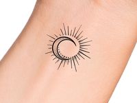 Moon Sun Temporary Tattoo - Etsy