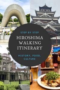 Hiroshima one day walking itinerary for a self guided tour of the memorials, castle, gardens and city