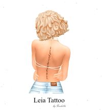 A simple back tattoo. ♡