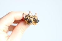 German shepherd dog polymer clay stud earrings, fimo GSD dog earrings, Mother’s Day gift, gift for women