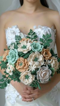 crochet bouquet of flowers