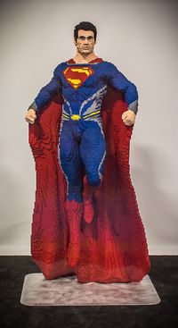 Lego Superman as he appears in Man of Steel.