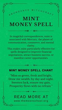 A Magnetising Mint Money Spell to Invigorate Your Cash Flow!