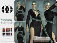 The Sims Resource - SIMythology Medusa Hairstyle