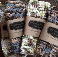 Free label template download for dishcloths and crochet business advice. Living Skies Crochet #crochet #free