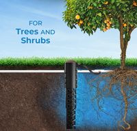 Suggested Uses:Deep watering of trees and shrubs to promote healthier growth; Efficient watering in densely packed soils, including clay; Easy underground fertilization of plants; Prevent excess water evaporation; Compatible with existing sprinkler systems, so simply connect to your current setup and give your plants what they need; Recommended Installation Tool:4" x 28" Large Bulb Auger - the 4 x 28 large bulb auger digs holes that are the perfect size for quick and easy installation of your Root Quencher deep root watering tools.The Essential Deep Watering Tool for Trees and ShrubsSee the difference with Root Quencher, the superior deep root watering tool. Designed for underground installation, this root irrigator delivers water directly to the roots of trees, shrubs, and other plants. B