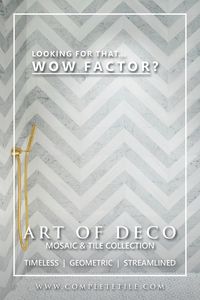 The Art of Deco Tile Collection has 8 components made from natural marble, which can be used to create your unique visions or our preset patterns! #tile #marble #marbletile #bathroomtile