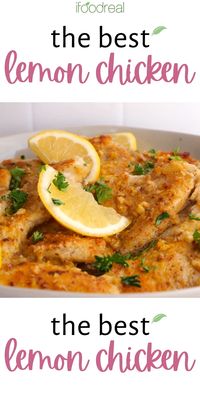 Lemon Chicken is quickly pan seared until crispy and then coated in lemon butter sauce. This 30 minute restaurant quality chicken recipe is perfect for a weeknight!