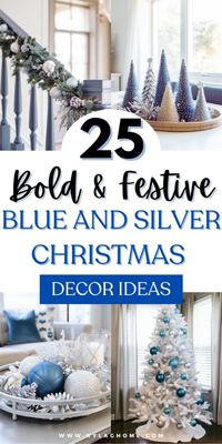 If you want to elevate your Christmas decor this holiday season and get away from traditional Christmas colors make sure to check out this post it has all the inspiration you need including blue and silver christmas tree, navy blue christmas decor and more!