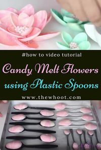 How To Make Candy Melt Flowers With Plastic Spoons {Video}